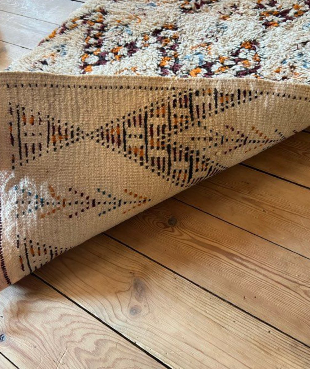 Pair Of Beni Ouarain Berber Wool Rugs, 135×75 Cm -photo-6