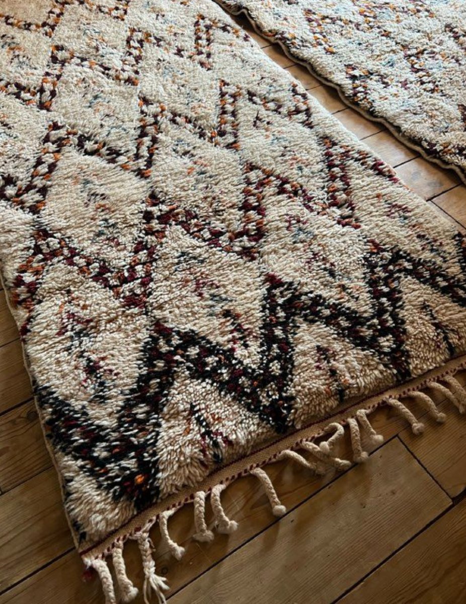 Pair Of Beni Ouarain Berber Wool Rugs, 135×75 Cm -photo-8