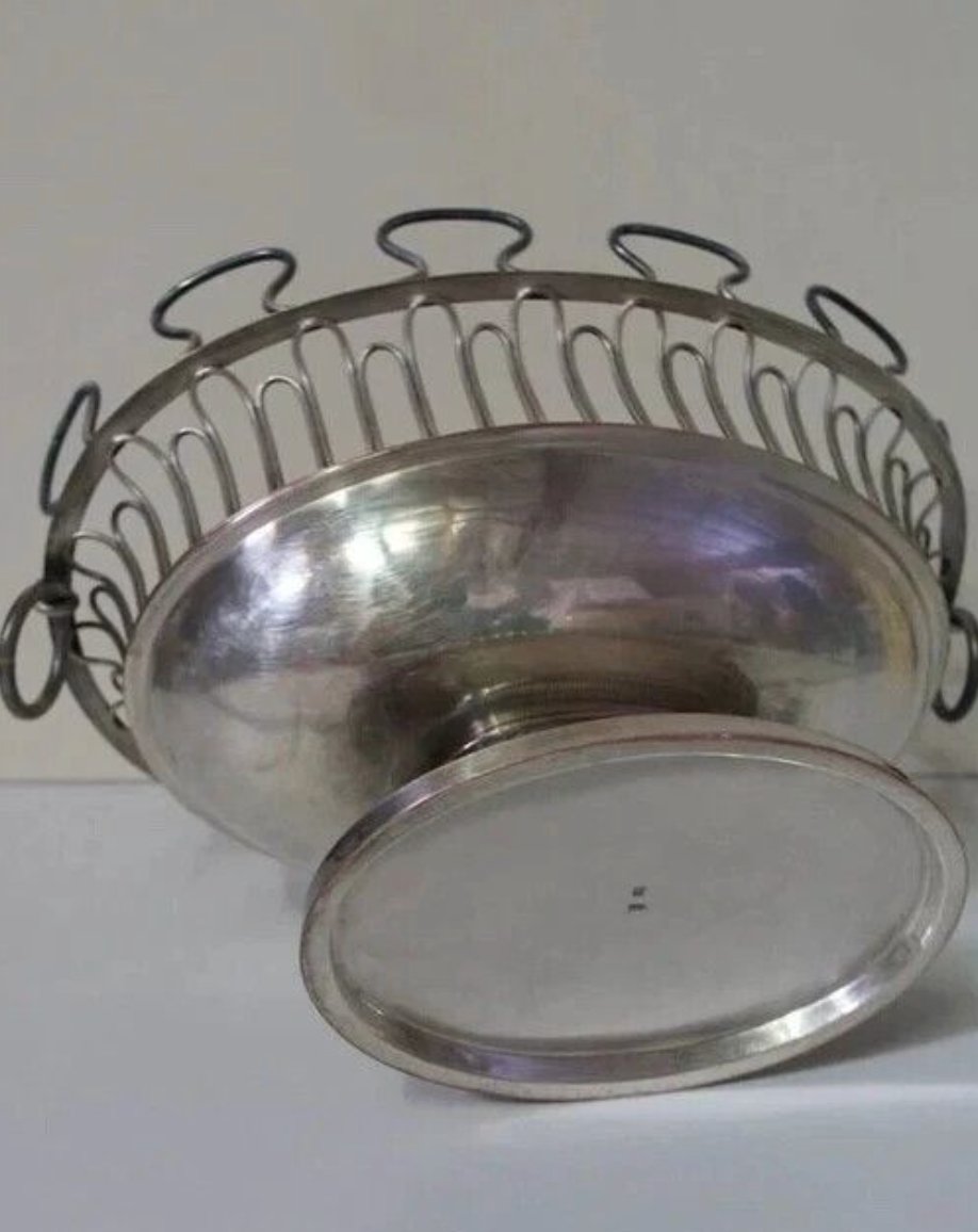 Rafra&icirc;chissoir &agrave; vin / verri&egrave;re style Louis XVI en m&eacute;tal argent&eacute; - fin XIXe -photo-3