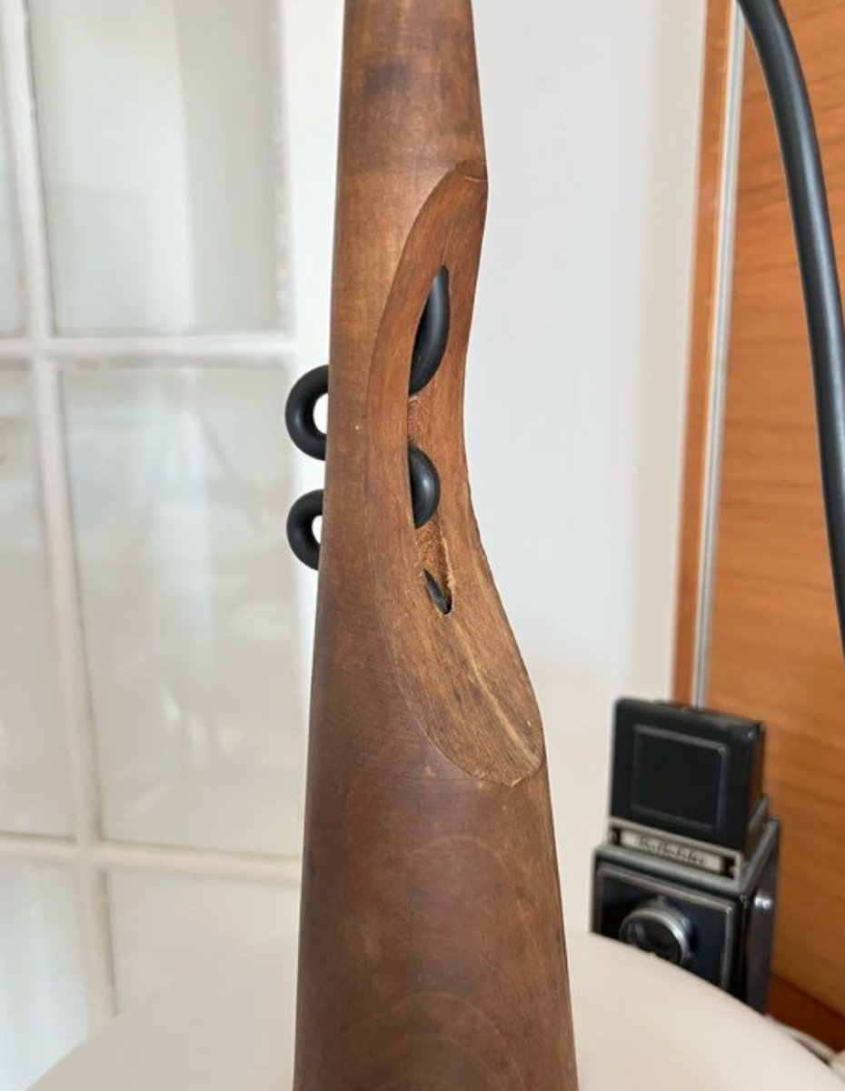 Pendant Lamp In Teak And Opaline Glass By Uno And östen Kristiansson For Luxus – Sweden, 1950-photo-7