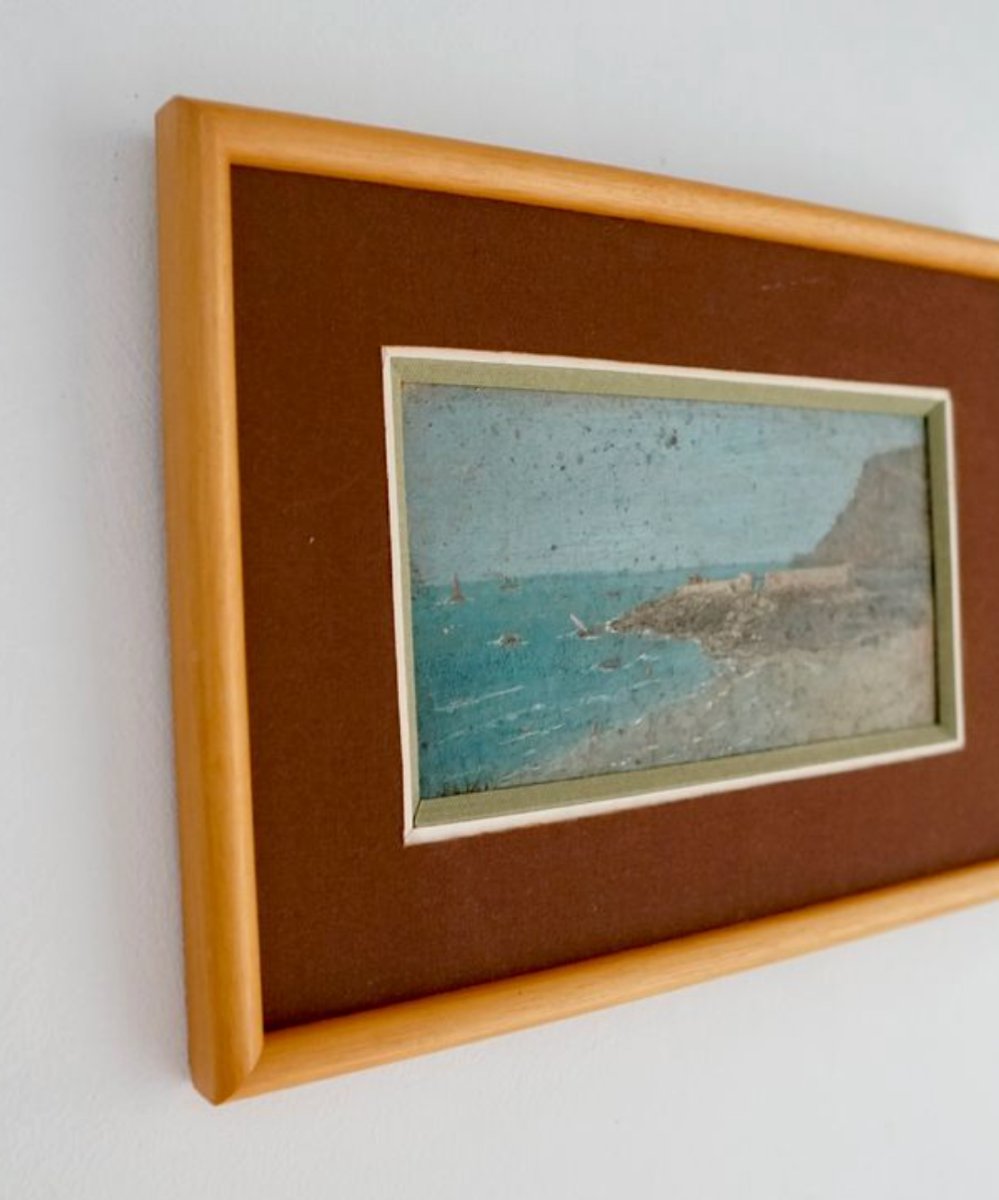 Oil Painting Of A Beach Scene - Signed Eugène Huc (1891-1979) - Early 20th Century-photo-5