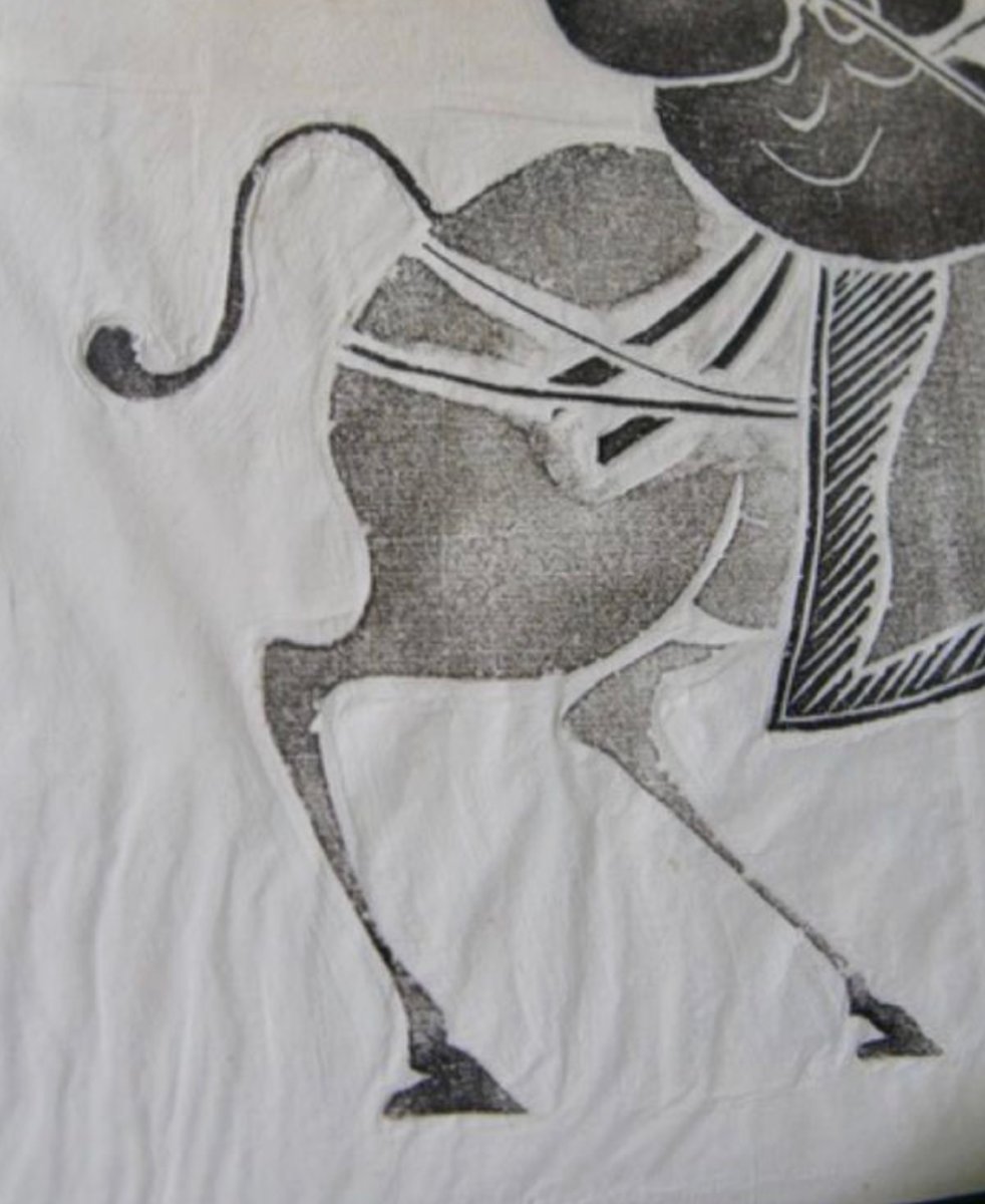 Estampe chinoise cavalier chinois de l'époque Han sur papier de riz - Début XXè siècle-photo-2