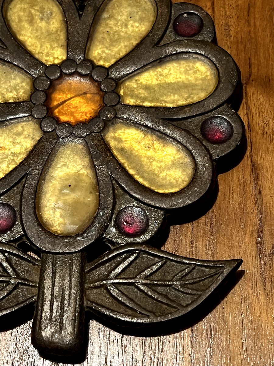 Talosel And Metal Trivet Attributed To Line Vautrin, Circa 1950–1960-photo-2