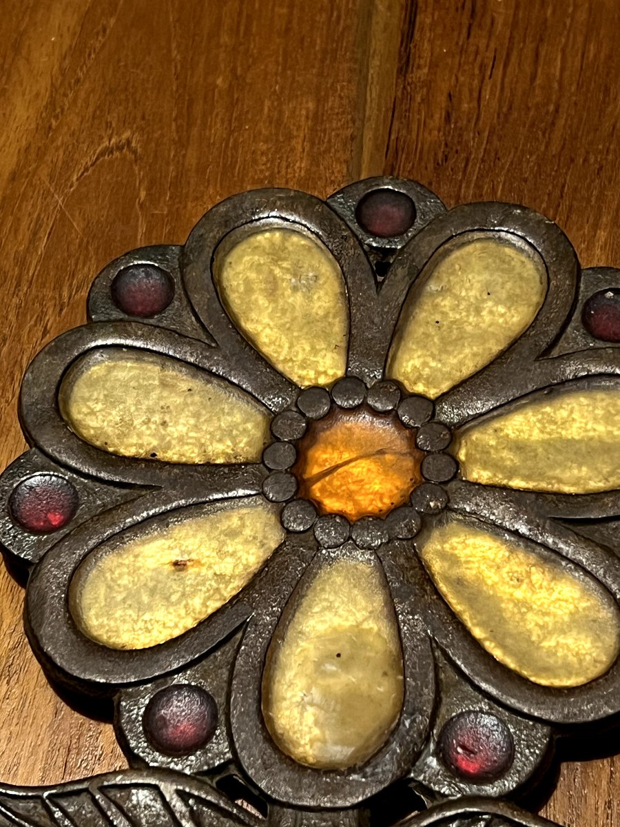 Talosel And Metal Trivet Attributed To Line Vautrin, Circa 1950–1960-photo-4