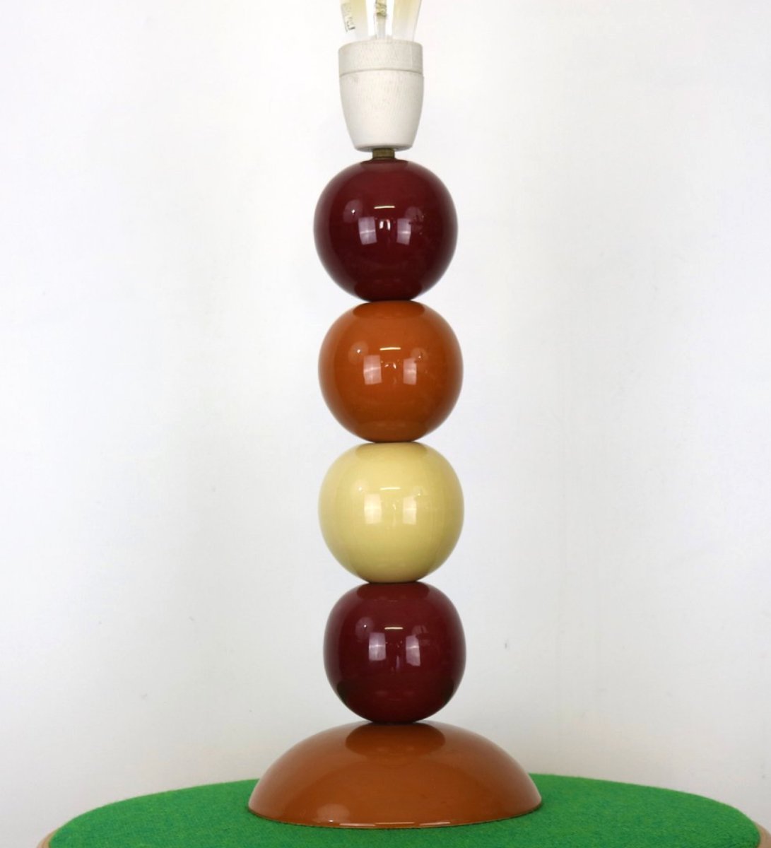 Porcelain Table Lamp, François Chatain Style, Snooker Balls, Contemporary Design-photo-1