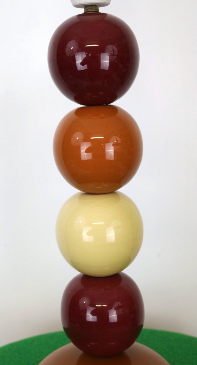 Porcelain Table Lamp, François Chatain Style, Snooker Balls, Contemporary Design-photo-4