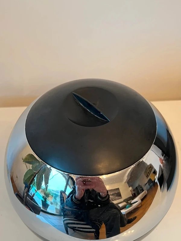 Vintage Chrome Quist Ice Bucket, Space Age Style - 1970s-photo-1