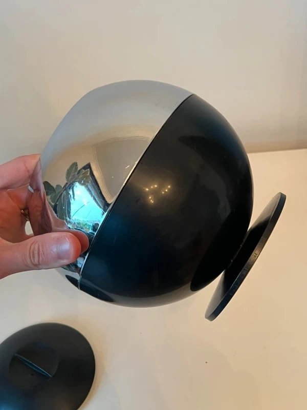 Vintage Chrome Quist Ice Bucket, Space Age Style - 1970s-photo-5