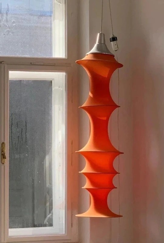 Milano Falkland Orange Lamp By Bruno Munari For Danese - 1970s 