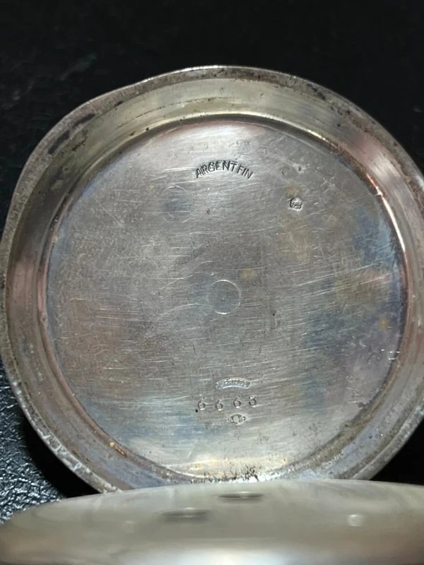 Solid Silver Pocket Watch - 19th-20th Century-photo-6