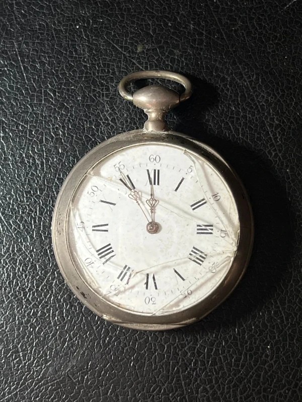 Solid Silver Pocket Watch - 19th-20th Century