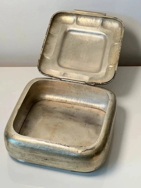 Handarbeit Metal Box – Vintage German Handcrafted, 20th Century-photo-8