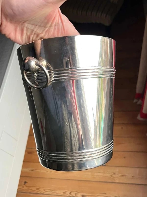 Metal Champagne Bucket - Early 20th Century-photo-3