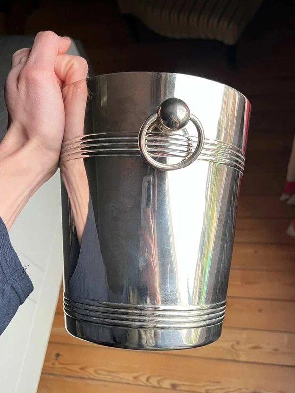 Metal Champagne Bucket - Early 20th Century-photo-5