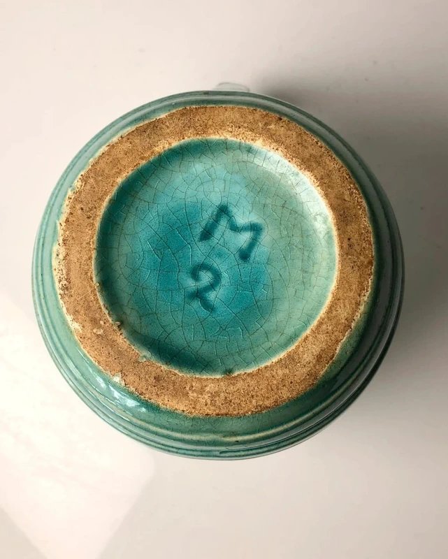 Pichet barbotine française « Orchies » majolique, hauteur 13 cm – fin XIXème-photo-3