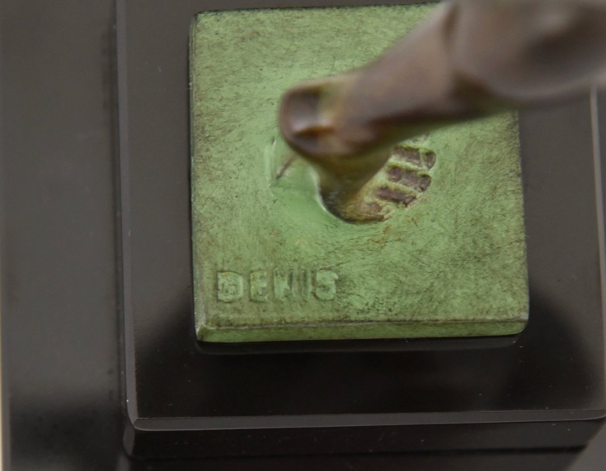 Art Deco Sculpture "dancer With Balls" By Denis – Max Le Verrier Foundry – Circa 1930-photo-4