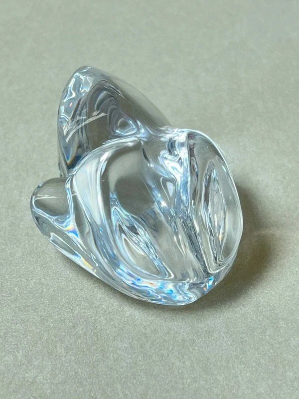 Figurine grenouille en cristal Daum vintage - presse papier-photo-4