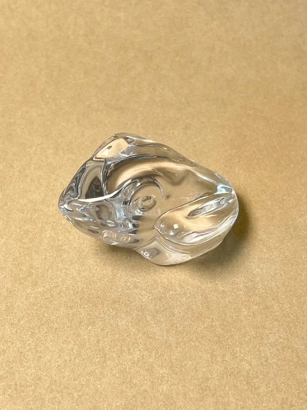 Figurine grenouille en cristal Daum vintage - presse papier