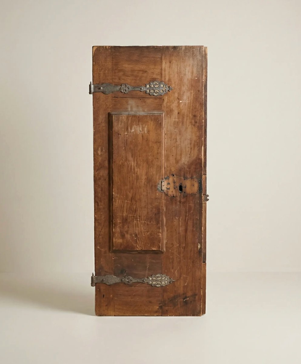 Ancient Carved Architectural Doorway, Baroque 17th-18th Century, Cherub Putto, Turned Columns-photo-4