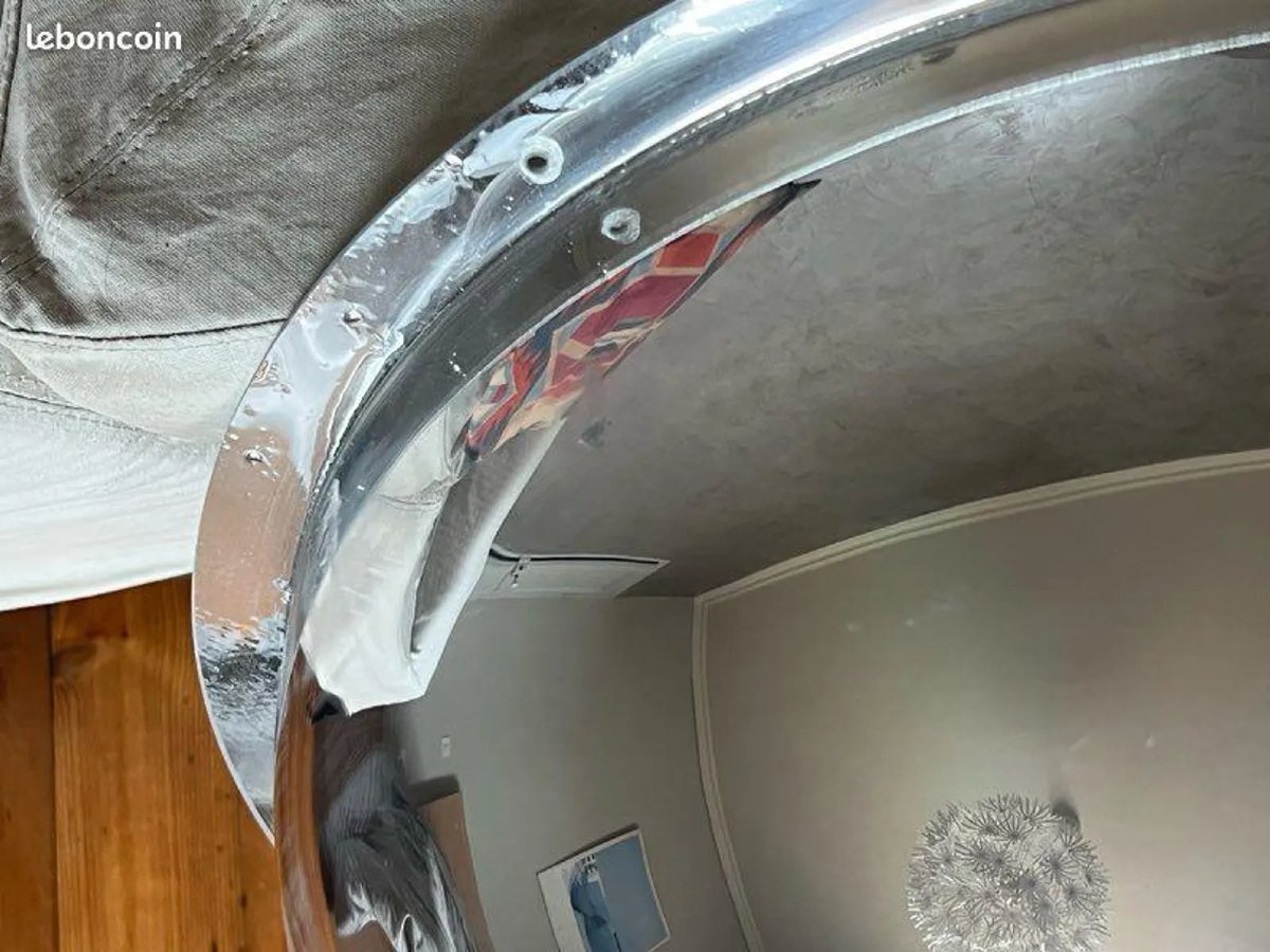 Miroir convexe 360° œil de sorcière - design panorama industriel - Diamètre 60cm-photo-1