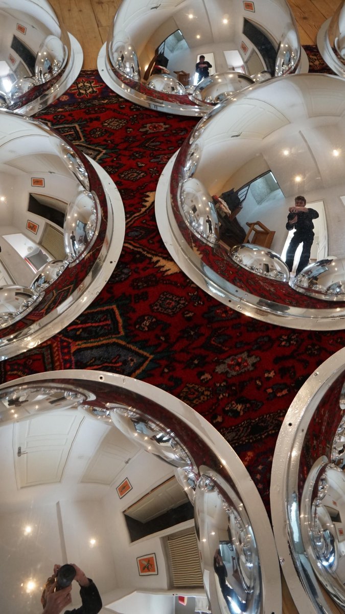 Miroir convexe 360° œil de sorcière - design panorama industriel - Diamètre 60cm-photo-4