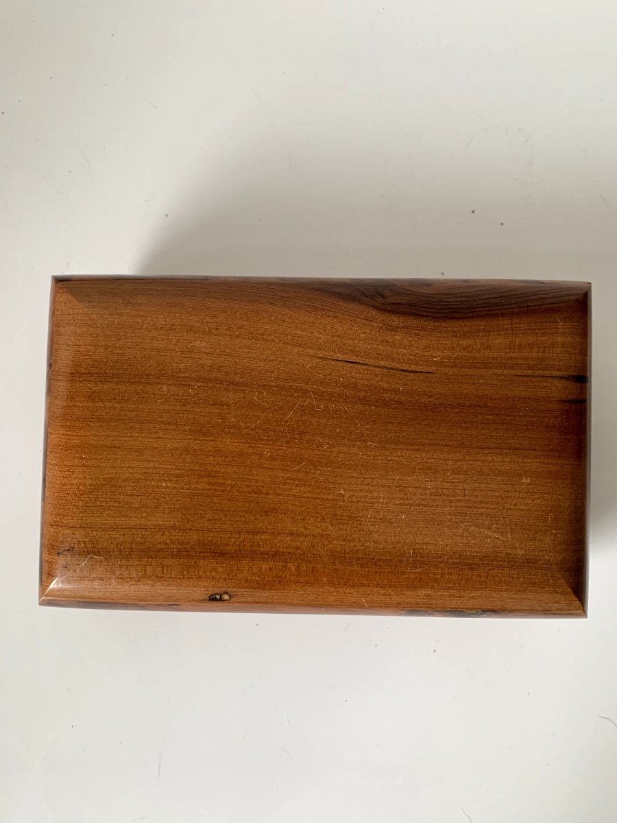 Boîte à bijoux en bois de thuya – Travail vintage XXème-photo-2