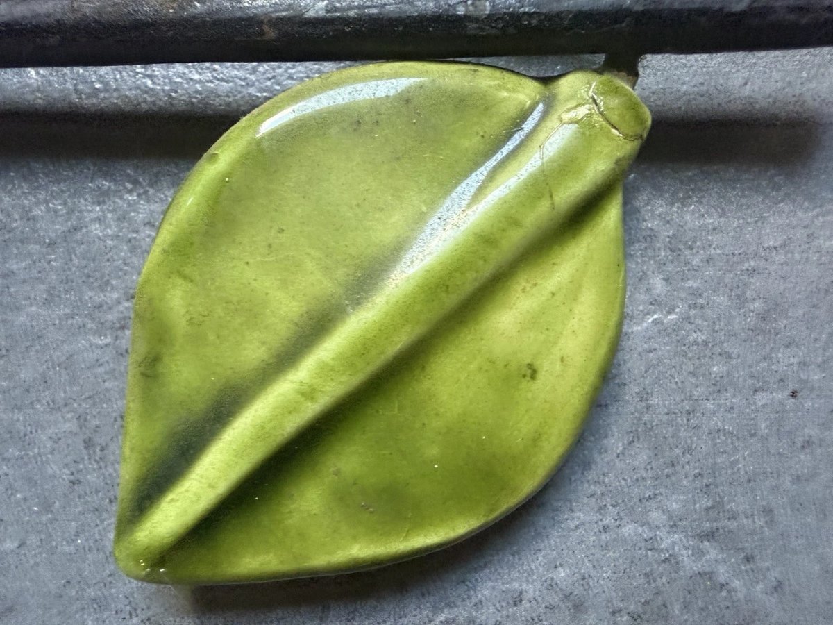 Ceramic Hand Mirror "camélia" By Mithé Espelt - Circa 1965-photo-3