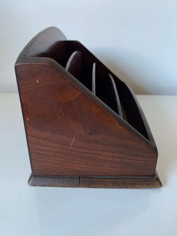 Wooden Letter Tray - 4 Compartments 20th Century-photo-1