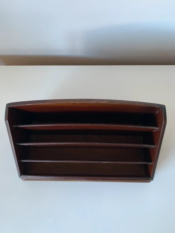 Wooden Letter Tray - 4 Compartments 20th Century-photo-4