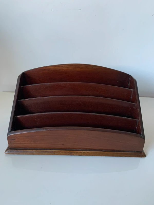 Wooden Letter Tray - 4 Compartments 20th Century-photo-5