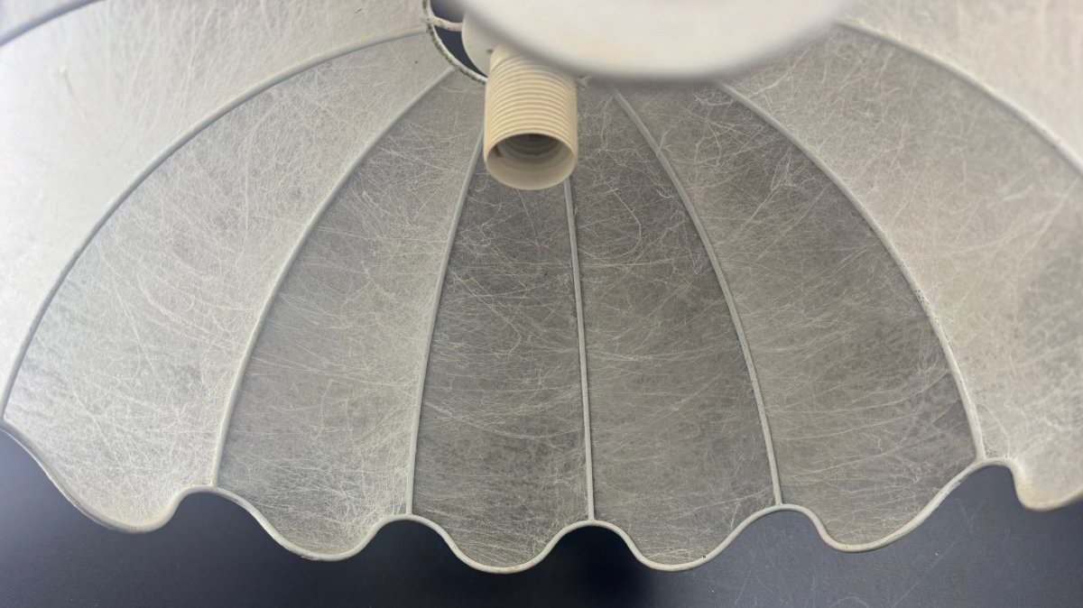 Suspension Cocoon Goldkant Leuchten - Friedel Wauer – Design organique allemand, vers 1960-1970-photo-1
