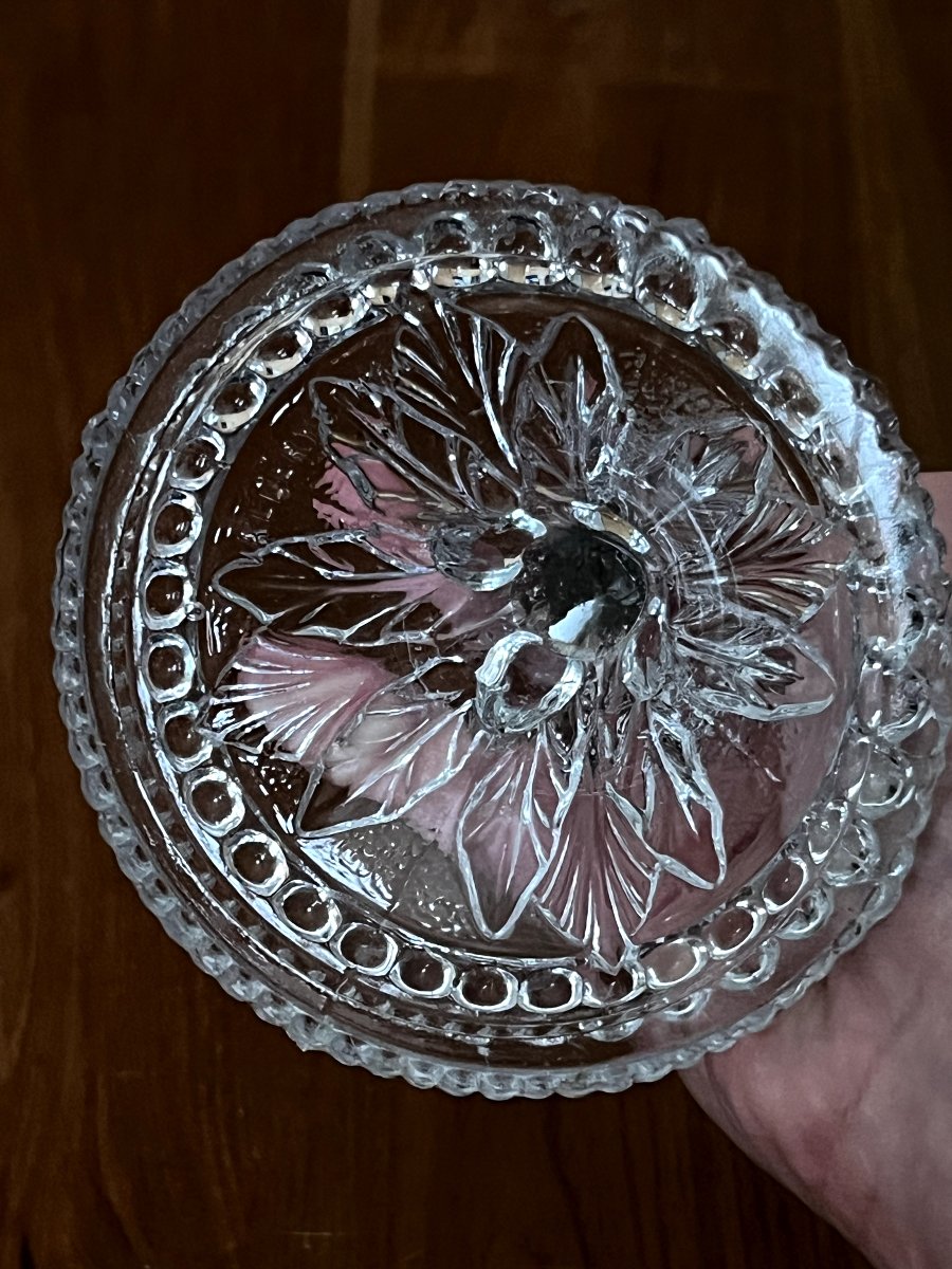 Antique Vallerysthal Glass Candlestick - 23 Cm-photo-2