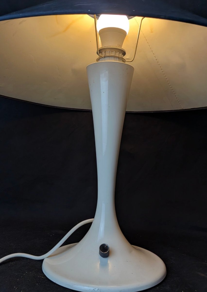 Arlus Table Lamp Modernist Lighting Circa 1960, Large Shade ø57 Cm-photo-3