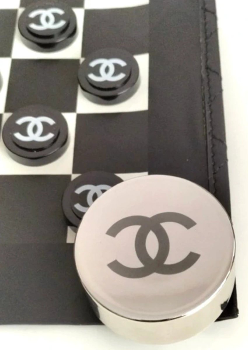 Jeu de dames de voyage Chanel édition limitée, objet de collection, années 2010-photo-3