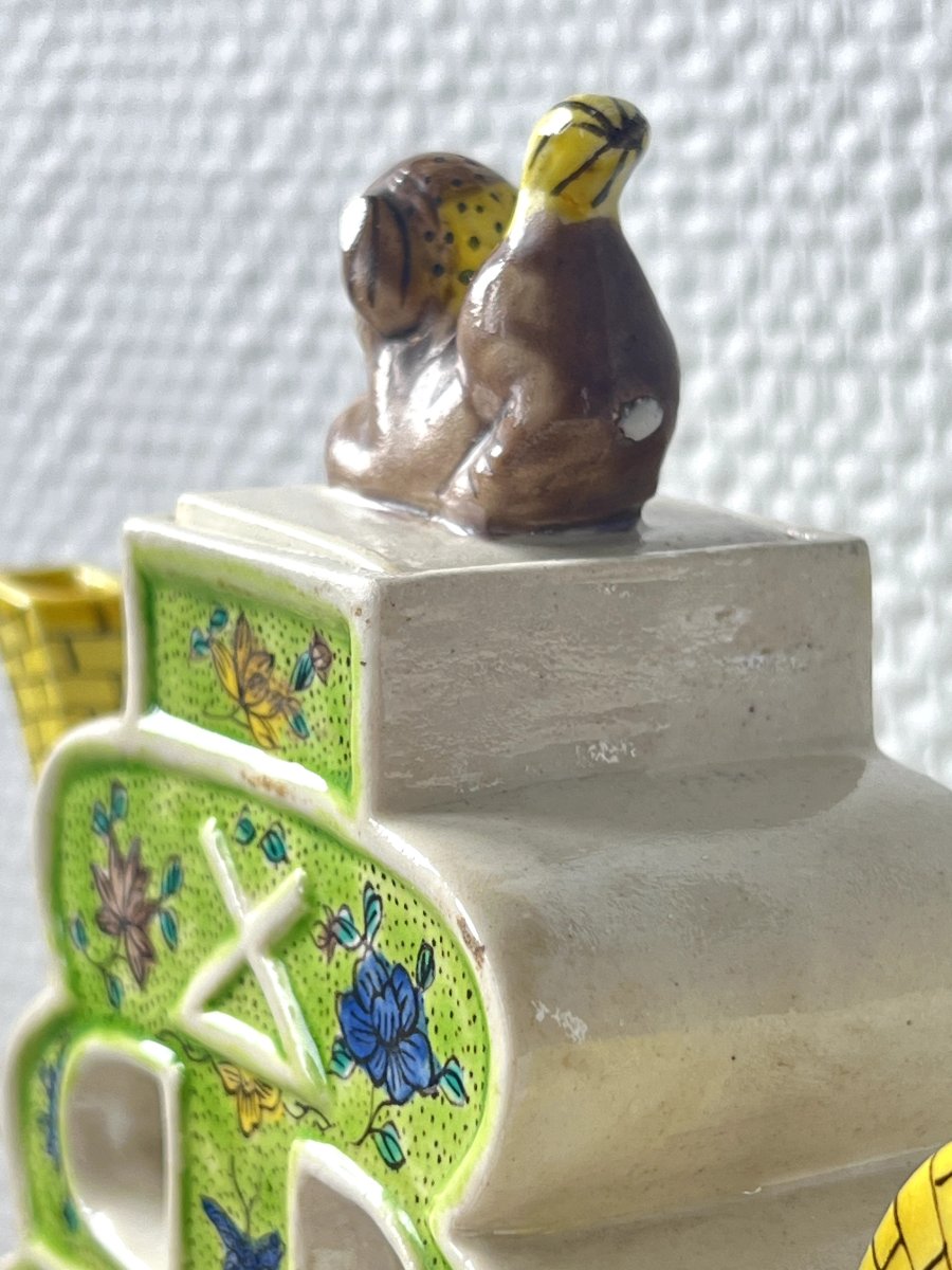 Famille Verte Porcelain Chinese Puzzle Teapot, XIXᵉ / Early XXᵉ Century-photo-8