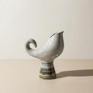 Roger Capron – Zoomorphic Rooster Pitcher/vase In Glazed Ceramic – Vallauris, 1950s