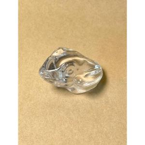 Figurine grenouille en cristal Daum vintage - presse papier