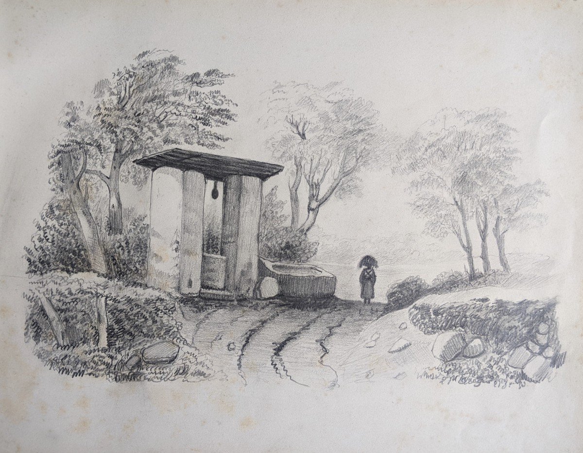 Rare Traveling Painter Drawing Book-photo-6