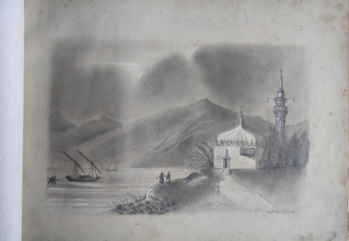 Rare Traveling Painter Drawing Book-photo-8