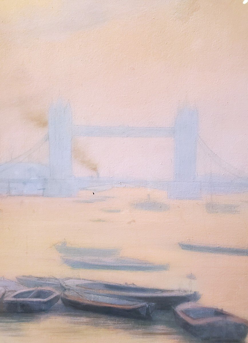 Jean-jacques Rousseau - Vue De Tower Bridge à Londres-photo-2