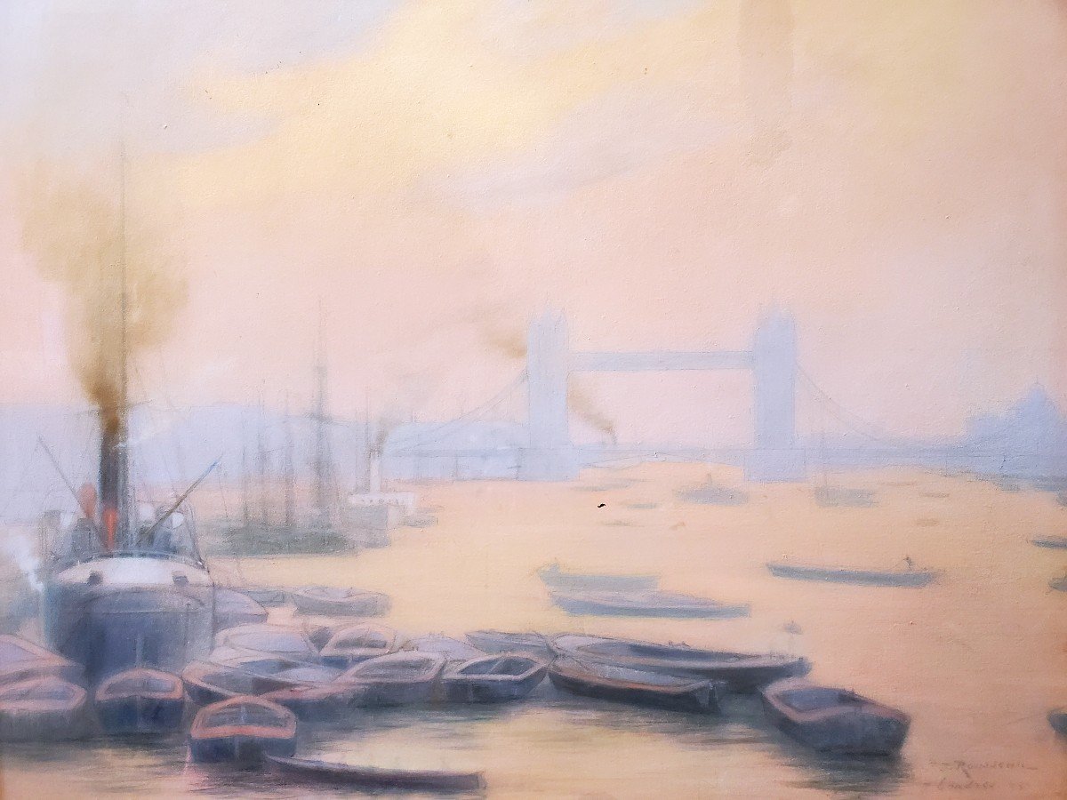 Jean-jacques Rousseau - Vue De Tower Bridge à Londres-photo-4