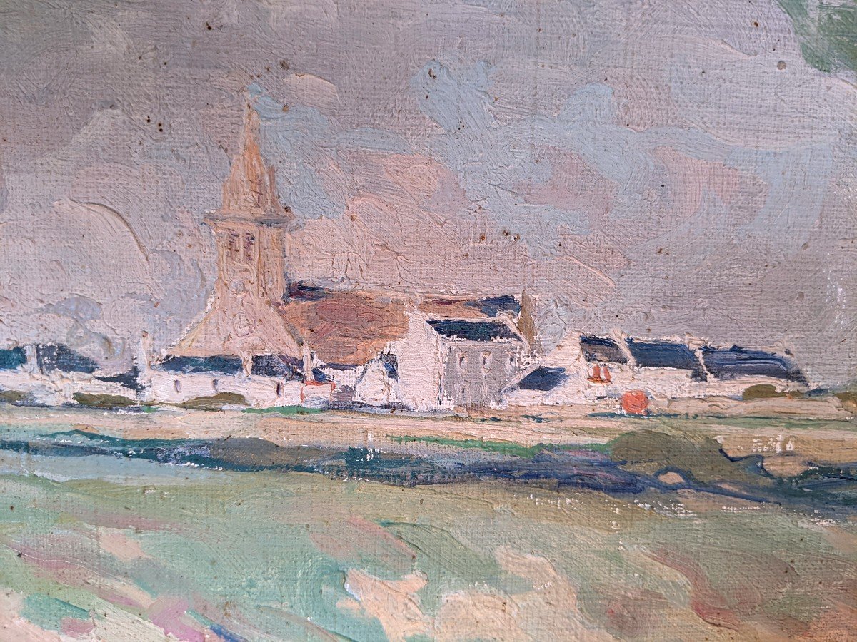 André Dauchez, View Of A Breton Village-photo-4