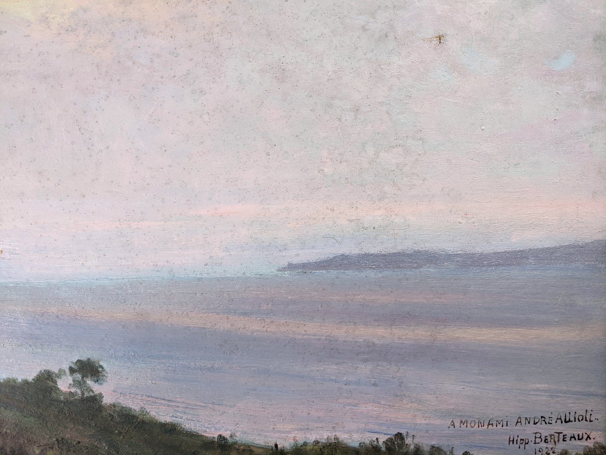 Hippolyte Berteaux, Evening Lights On The Coast-photo-1