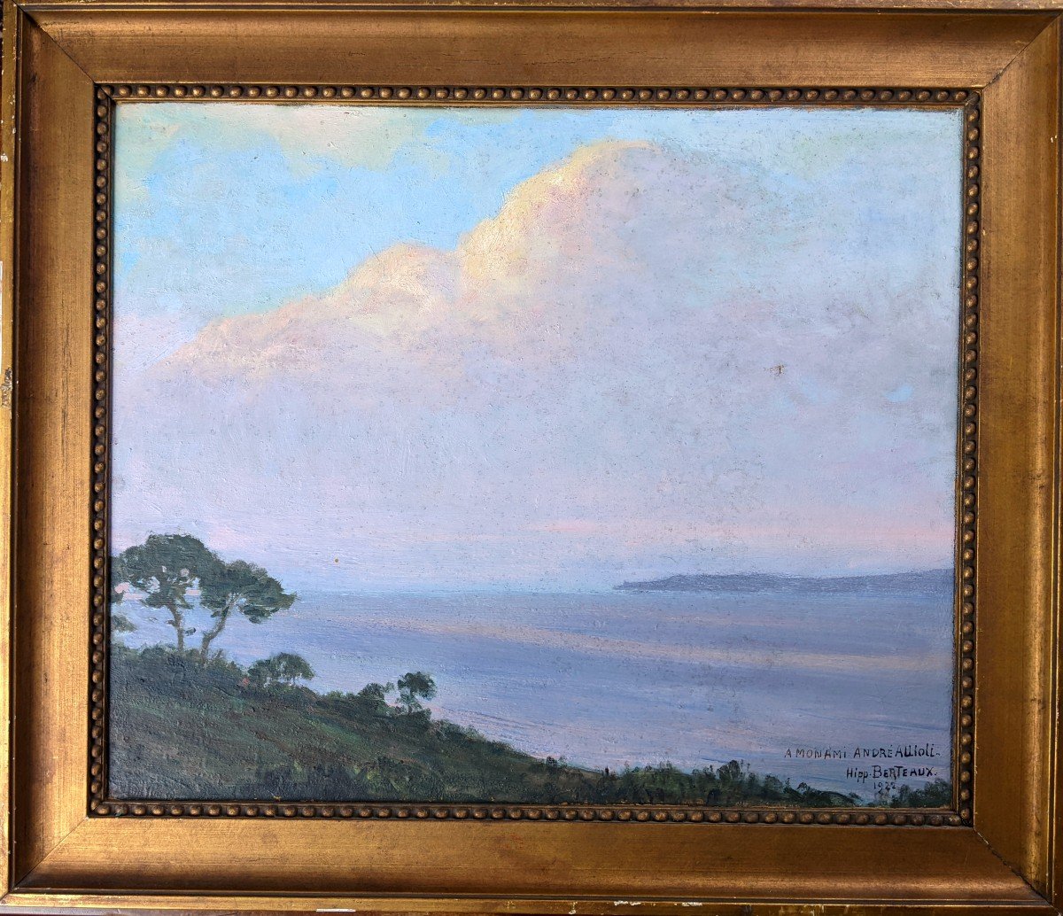 Hippolyte Berteaux, Evening Lights On The Coast