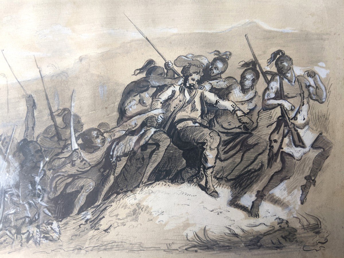 Gustave Doré, Attack Of A White Man By Natives-photo-3