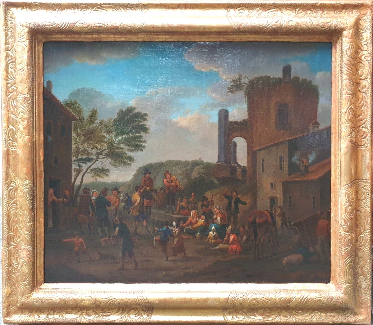 Johannes JANSON (Attribué à) - La kermesse de village-photo-2