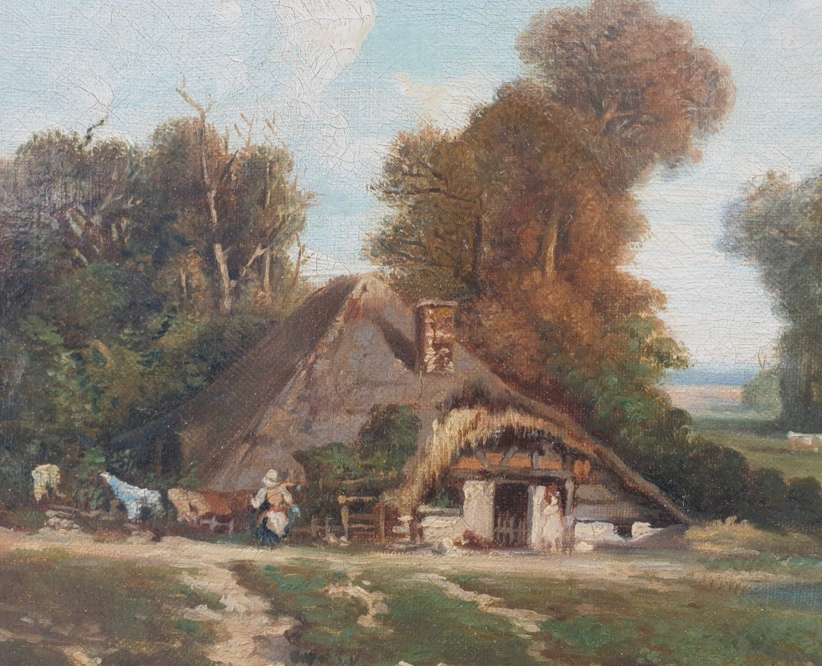 Théophile Clément BLANCHARD - Paysage de Normandie près de la mer-photo-3