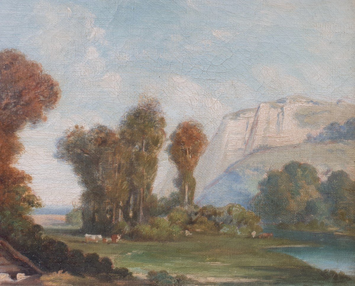 Théophile Clément BLANCHARD - Paysage de Normandie près de la mer-photo-4