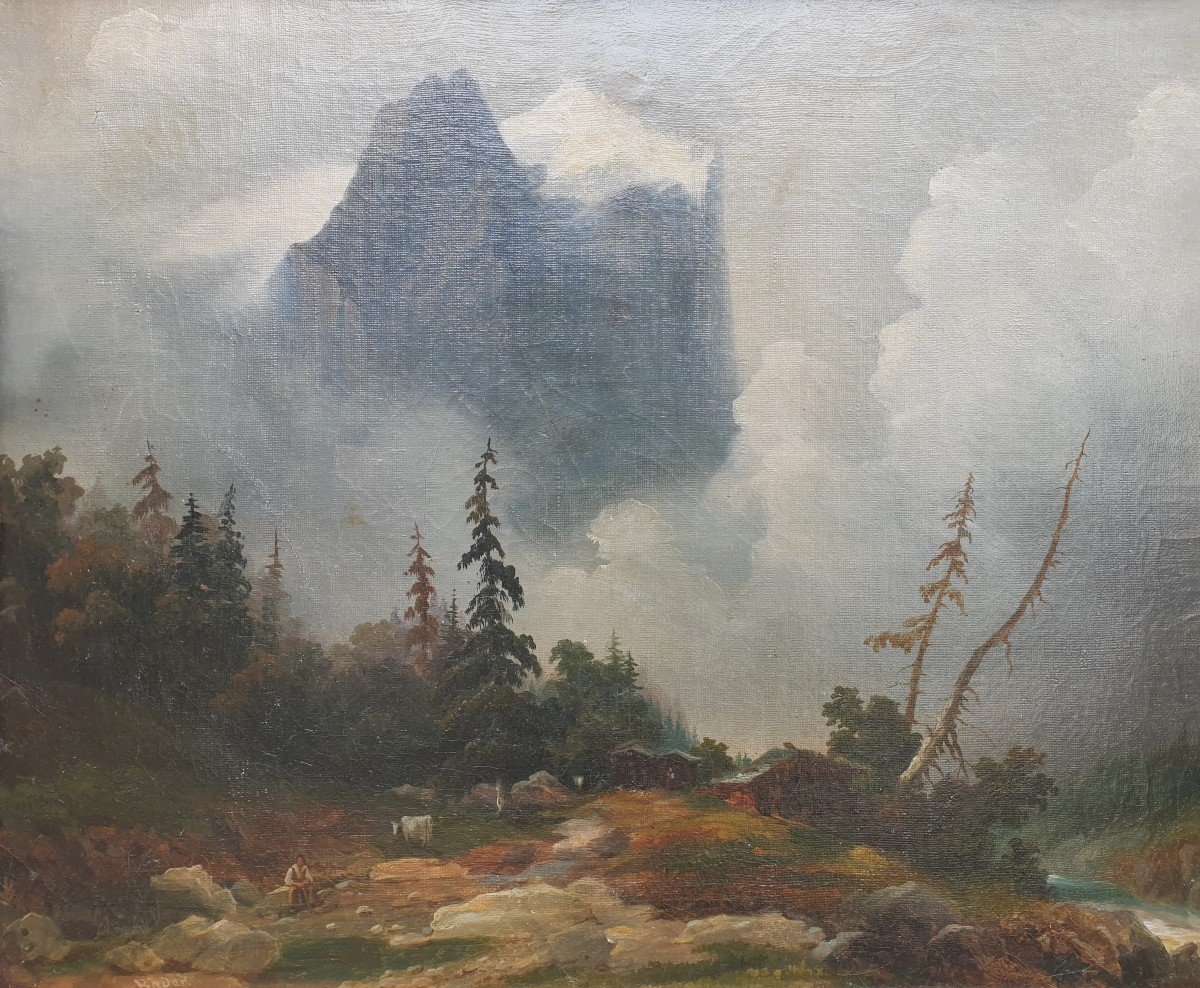 Augustin Bader - View Of The Charmey Valley In Switzerland