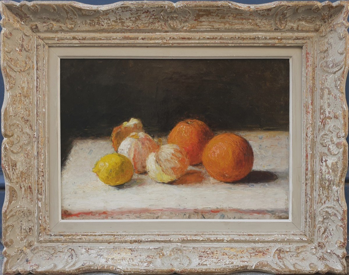 French School From The Beginning Of The 20th Century - Still Life With Oranges And Lemons